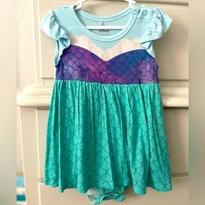 POSH PEANUT LITTLE MERMAID 🧜🏻‍♀️ bamboo twirl bodysuit dress 18-24